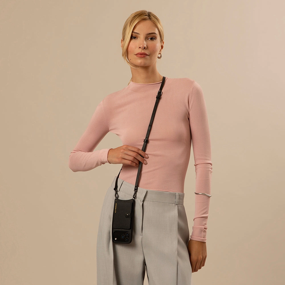 Vivid Surface Mila MagSafe Charging Crossbody Bandolier - Black/Pewter