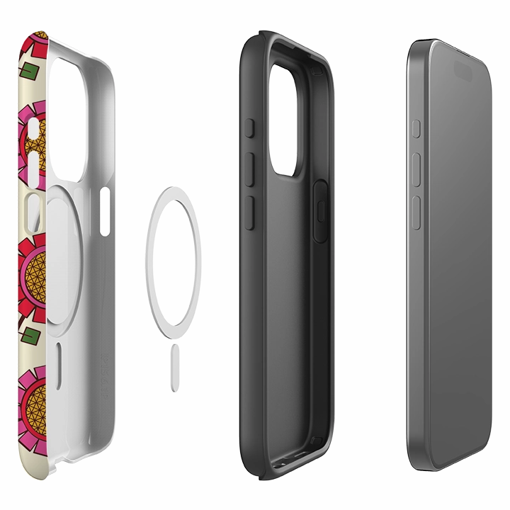 Flexible Protection iPhone MagSafe Tough Case -  Pop Flower By Amelia Bowman