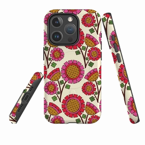 Sleek Texture Chic Accessory iPhone MagSafe Tough Case -  Pop Flower By Amelia Bowman