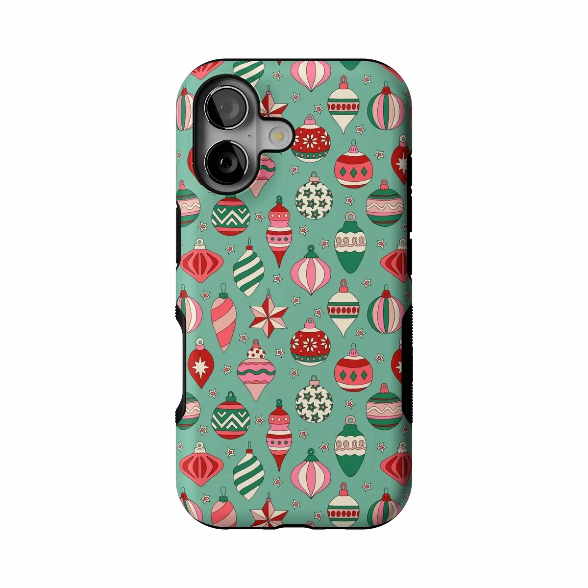 All Decked Out | Festive Ornaments Case Modern Finish Smooth Layer Texture