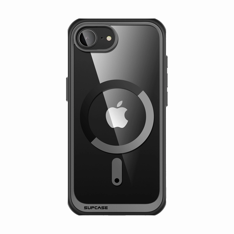 iPhone 16e  Unicorn Beetle MAG Slim Clear MagSafe Case-Black Smooth Feel Non slip grip