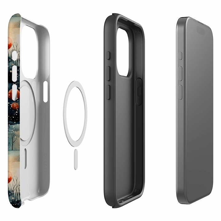 Flexible Pattern Texture iPhone MagSafe Tough Case -  Bauble Forest IV