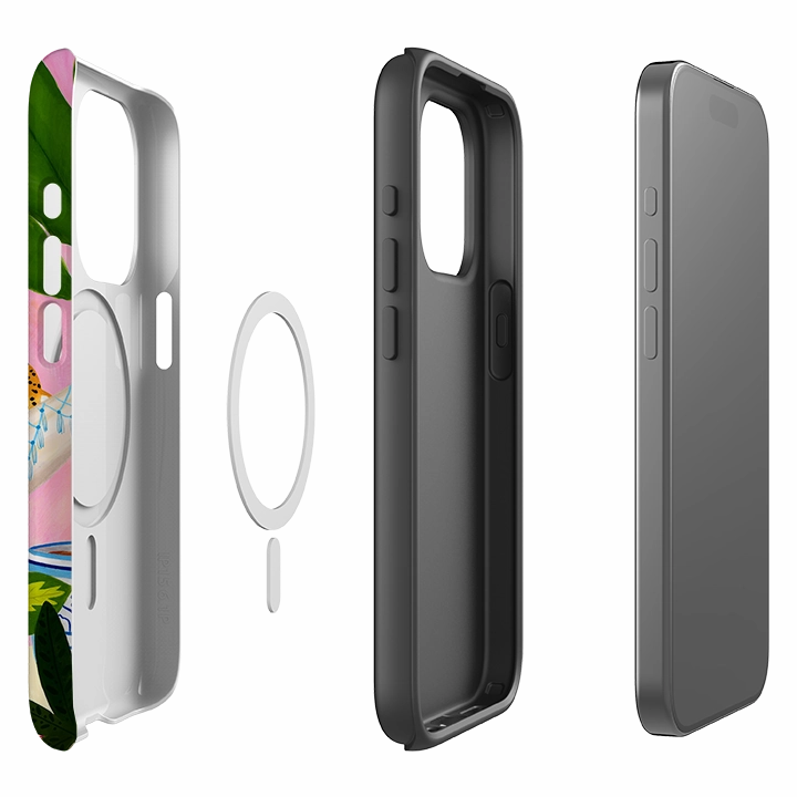 iPhone MagSafe Tough Case - Leopards in Hammock By Bex Parkin Vivid Gradient