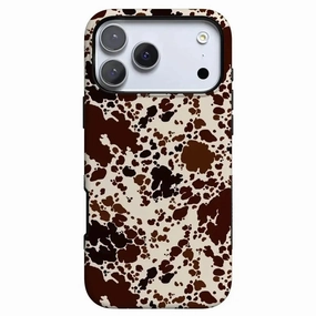 Cowgirl Envy | Cow Print Case Clear Back Smooth Look Texture