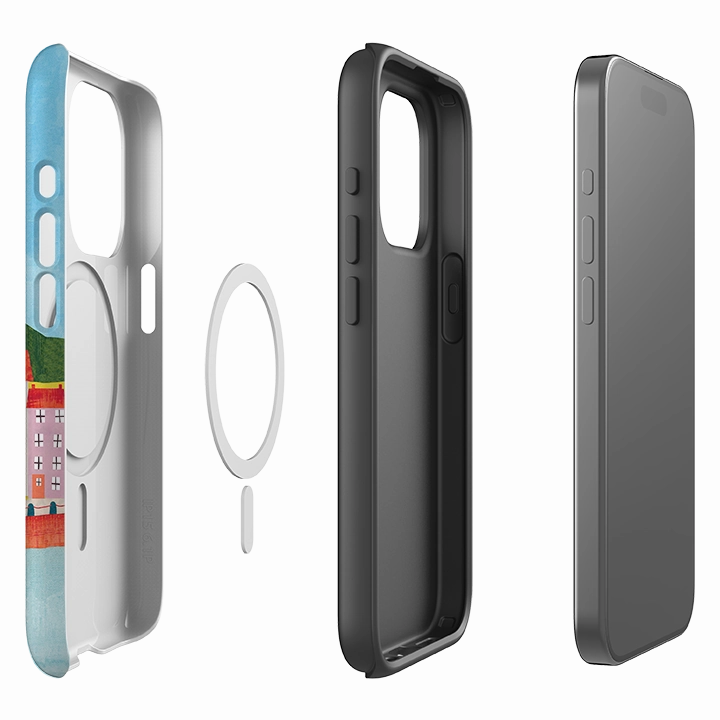 iPhone MagSafe Tough Case - Harbour Side By Tracey English Premium Finish Compact Build