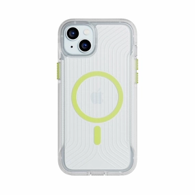 FlexPro - Apple iPhone 15 Plus Case MagSafe Compatible - Clear Glow in the Dark Stylish Touch Ergonomic Shape