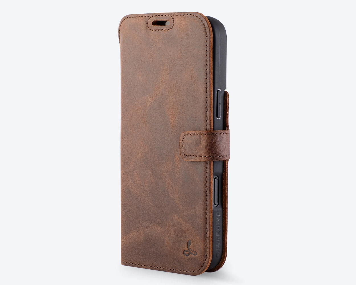 Comfort grip design Apple iPhone 17 Pro Max - Vintage Leather Wallet Phone Case