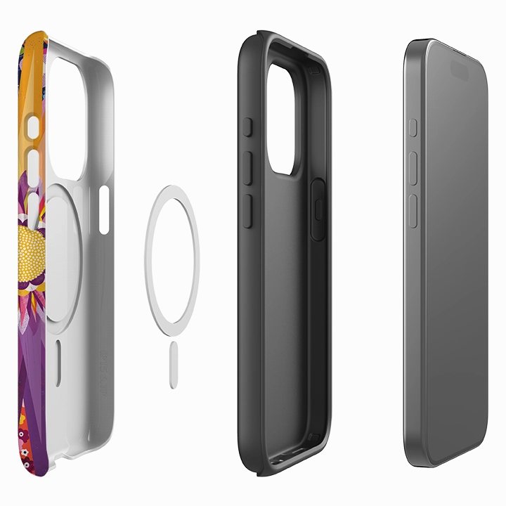 Precision Cutouts iPhone MagSafe Tough Case - Floral Sunshine II By Ali Brookes