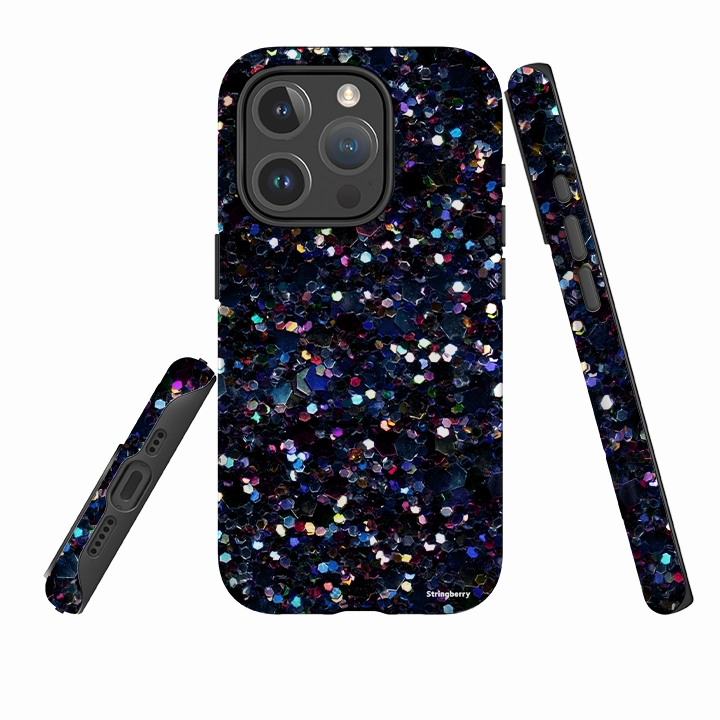 iPhone MagSafe Tough Case -  Night Sky by Kitty Joseph (Case does not glitter) Simple Finish Minimal Shield Texture