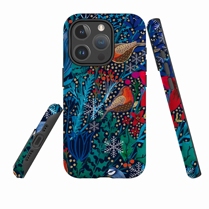 Premium Edge Design iPhone MagSafe Tough Case - Xmas Robin III By Emma Frances Grant