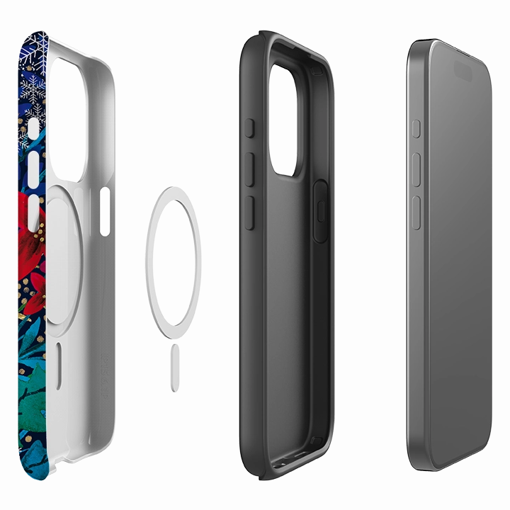 Durable Shell Everyday Look iPhone MagSafe Tough Case - Xmas Robin III By Emma Frances Grant