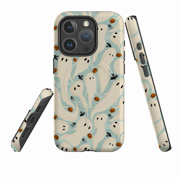 Durable Surface iPhone MagSafe Tough Case - Spooky Pattern By Maja Lindberg