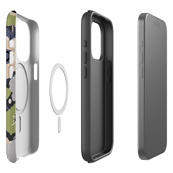 Clear Finish Soft coating iPhone MagSafe Tough Case -  Windflowers Urban By Sarah Campbell