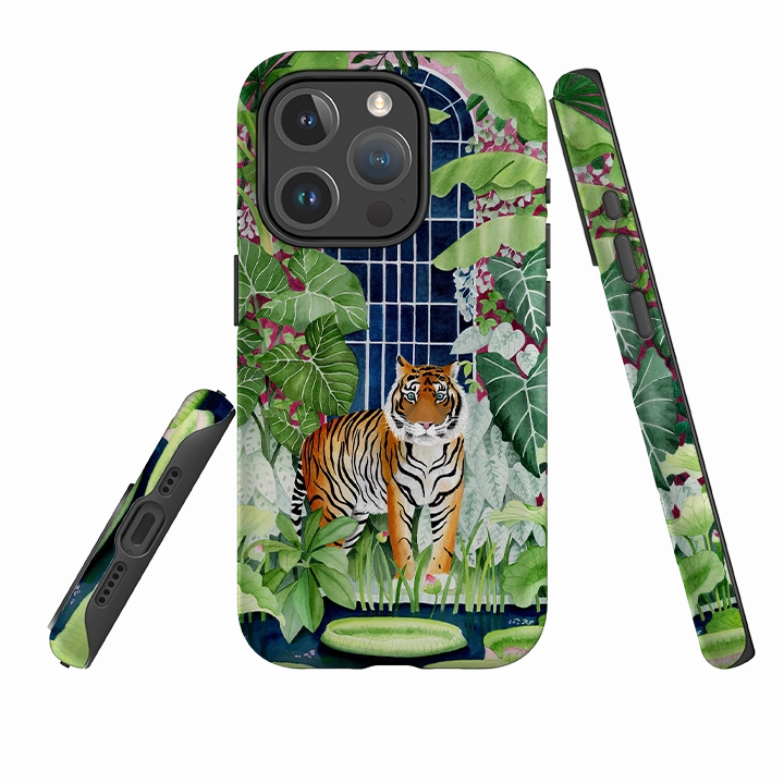 Luxury Look Classic Pattern iPhone MagSafe Tough Case - Green House Tiger By Bex Parkin