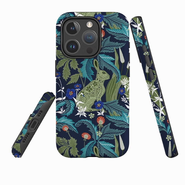 metal frame Ergonomic Feel iPhone MagSafe Tough Case - Morris Hare By Kate Heiss
