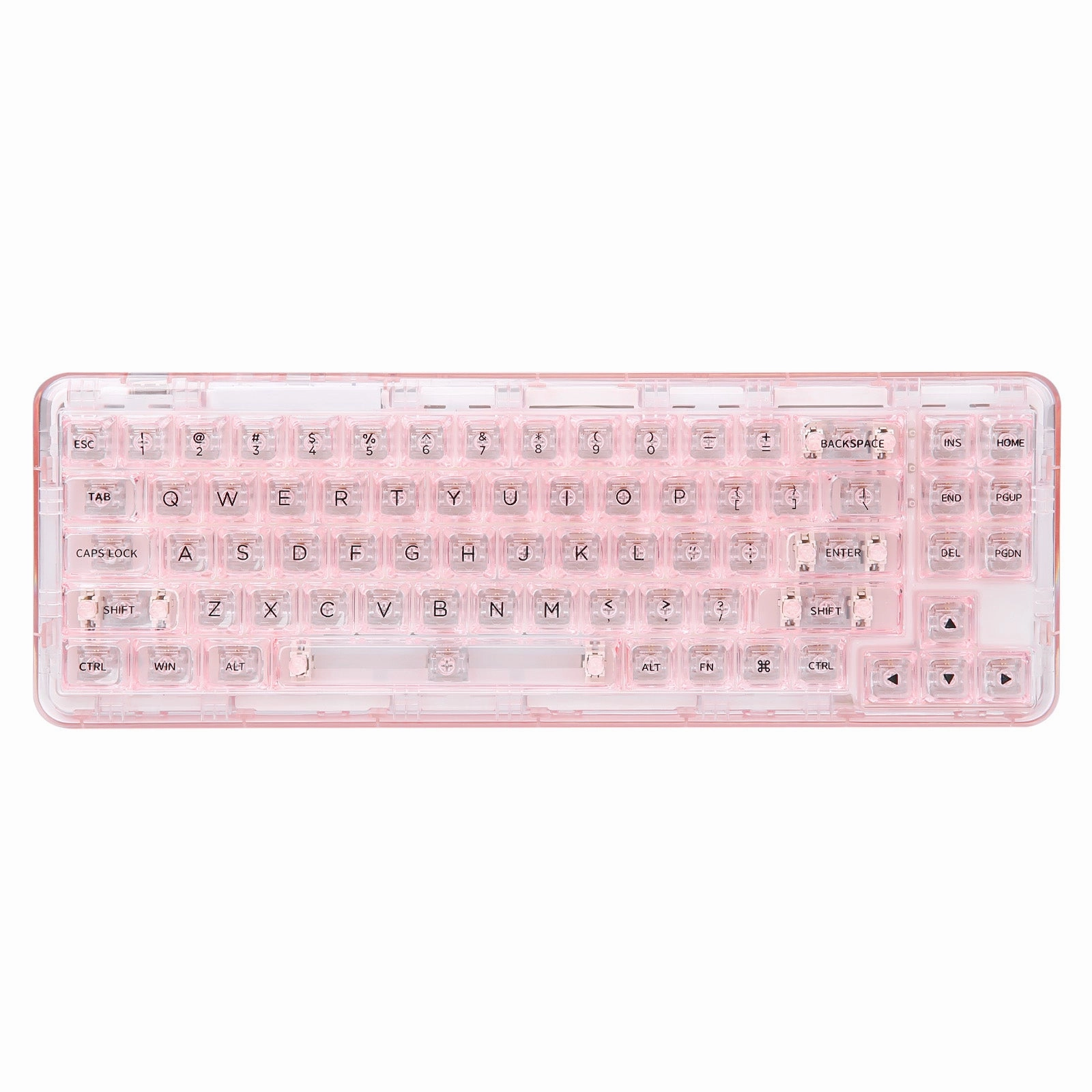 YUNZII X71 Transparent Wireless Gasket Mechanical Keyboard Breathing Light Effect