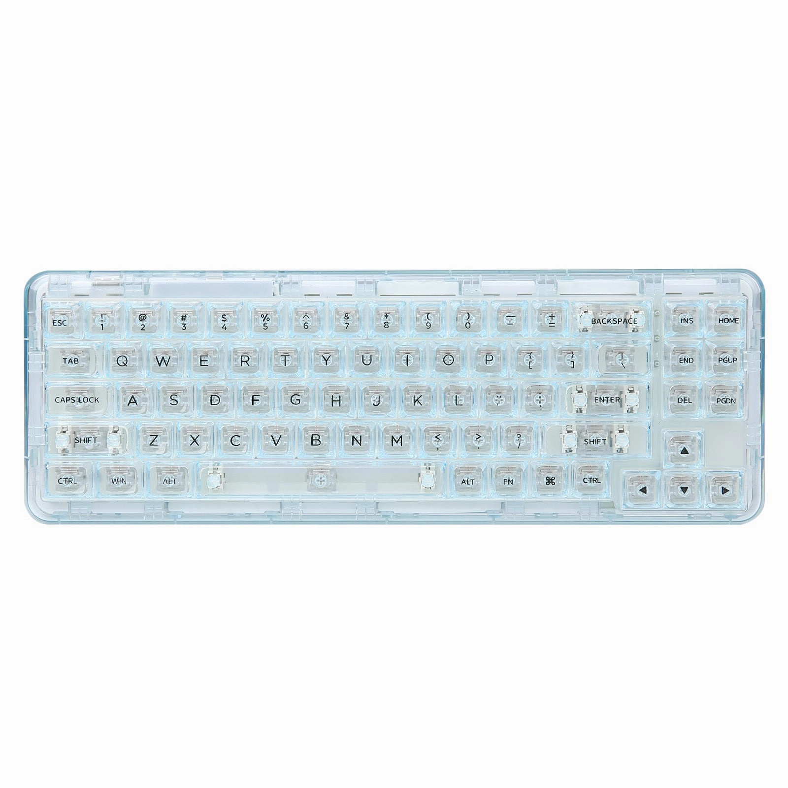 YUNZII X71 Transparent Wireless Gasket Mechanical Keyboard Keyboard Gear Setup Custom Color Options
