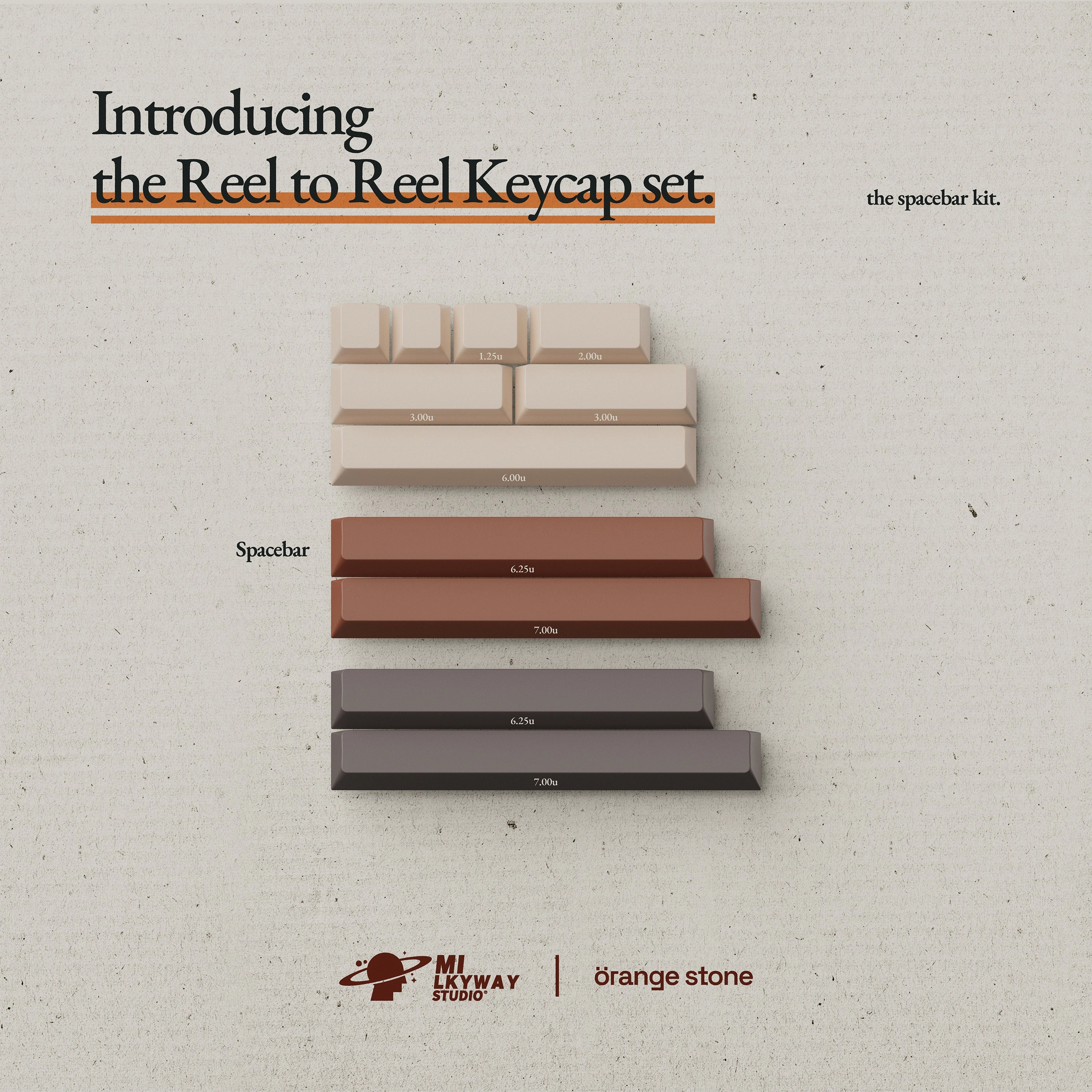 MW Reel To Reel PBT Double-Shot Keycap Set (Instock) Fast Actuation Setup Kit