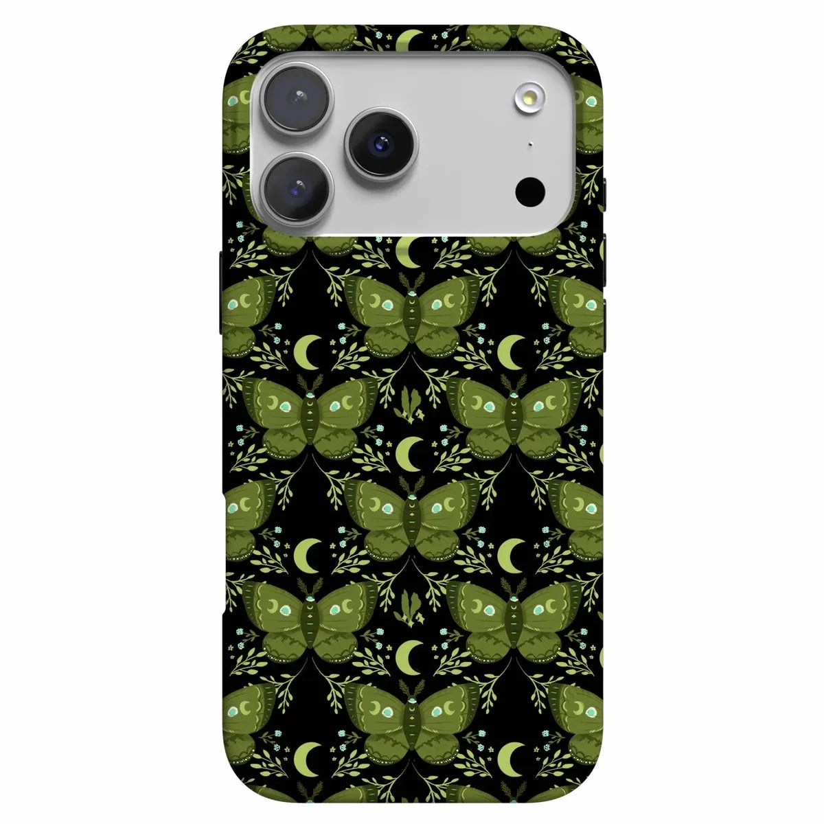 Strong Outline Tactile Feel Mystic Moths | Green Twilight Case