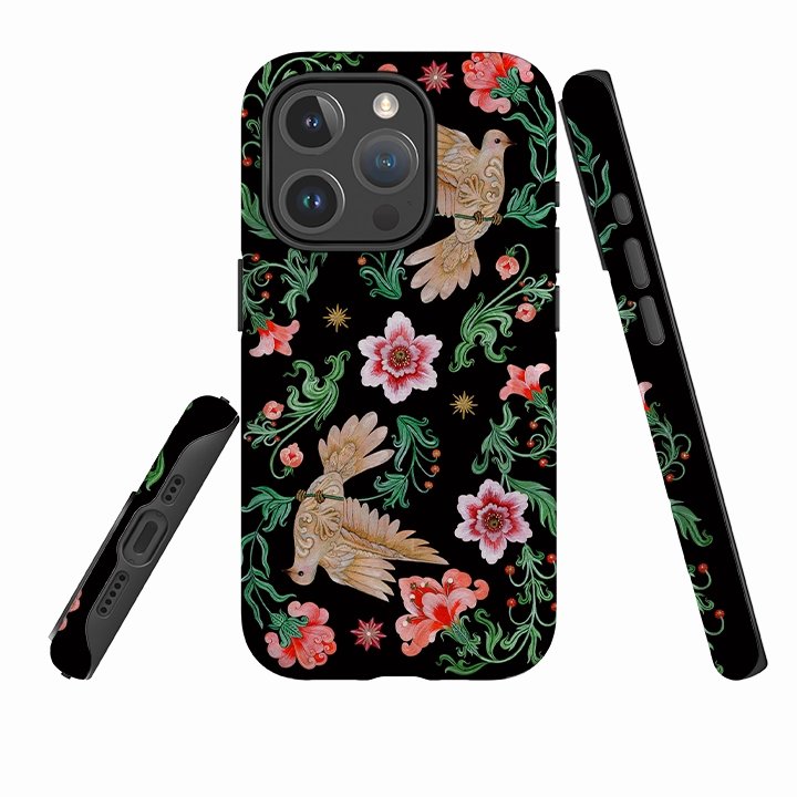 Premium Surface iPhone MagSafe Tough Case - Two Turtle Doves By Maria Matos