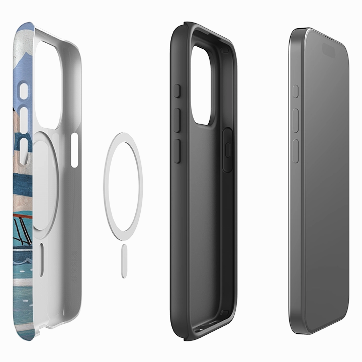 Smooth Feel iPhone MagSafe Tough Case -  Sailing By Caroline Bonne Muller