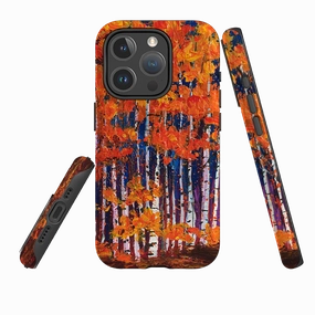 iPhone MagSafe Tough Case - Falls In The Air By Linda Calvert Jacobson Matte Pattern Layer Soft Finish