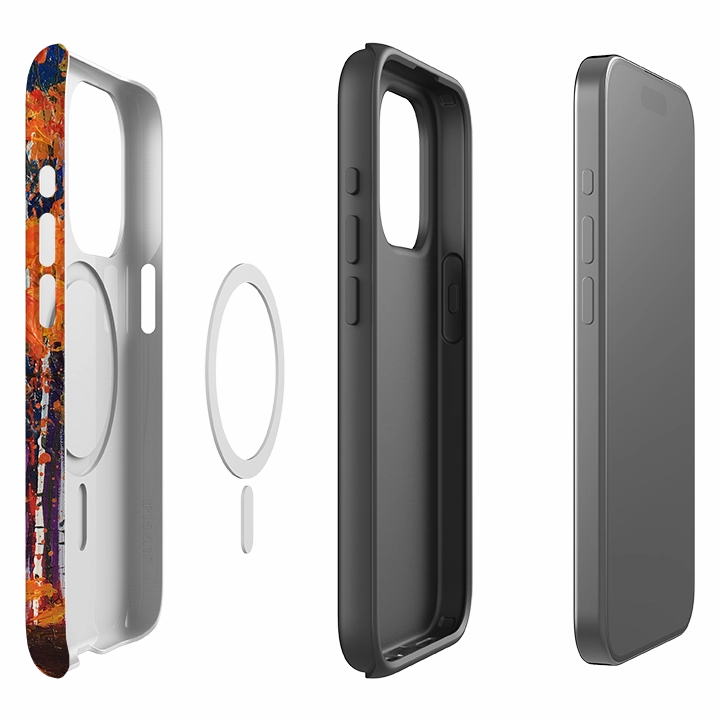 High strength Strong Surface iPhone MagSafe Tough Case - Falls In The Air By Linda Calvert Jacobson