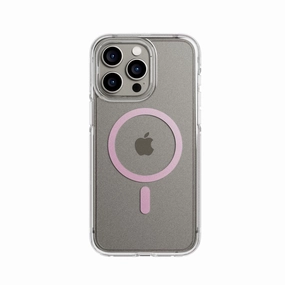 FlexQuartz - Apple iPhone 15 Pro Max Case MagSafe Compatible - Pink Smooth Coating Simple Texture