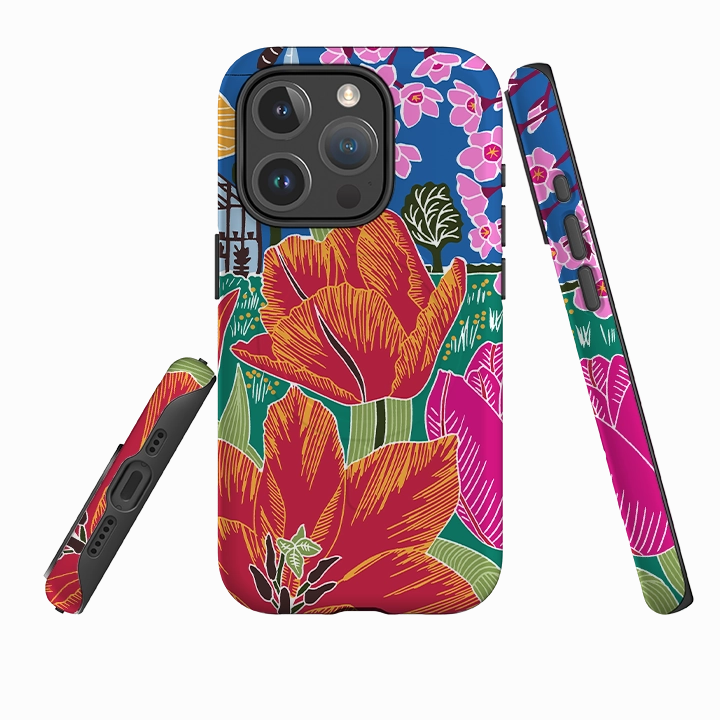 iPhone MagSafe Tough Case -  Tulip By Kate Heiss Smooth Pattern Design Rugged Build Texture