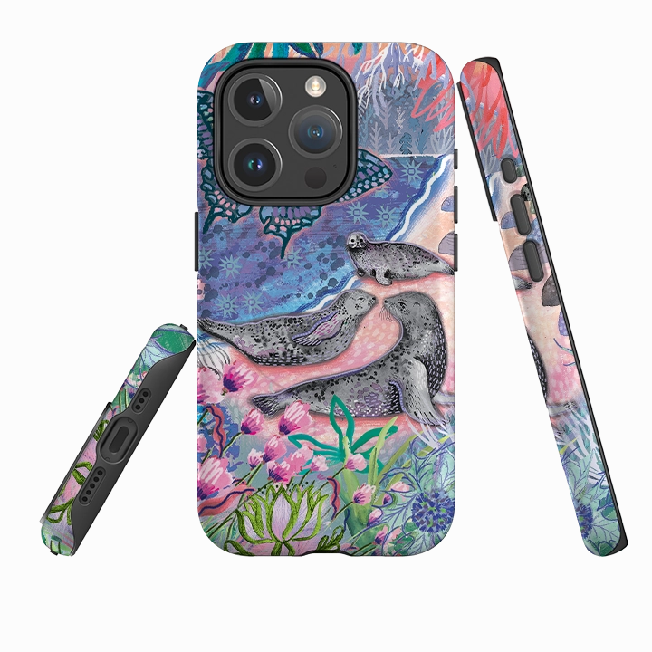 Impact shield iPhone MagSafe Tough Case - Scenic Seals Of Norfolk By Emma Frances Grant