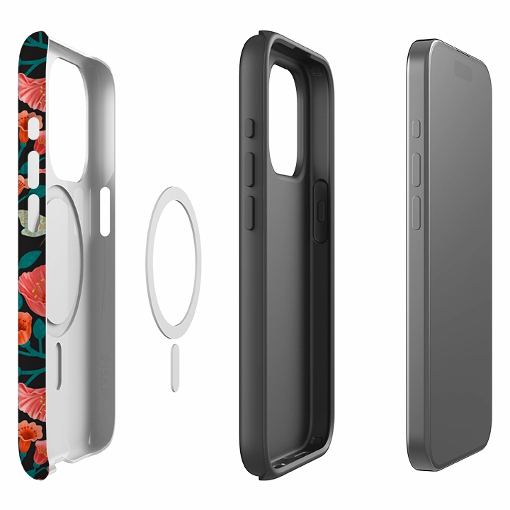 iPhone MagSafe Tough Case -  Buzz Floral By Nina Pace Protective Material High Quality