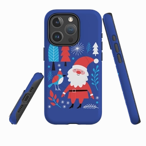 iPhone MagSafe Tough Case - Santa and Bird Rugged Frame
