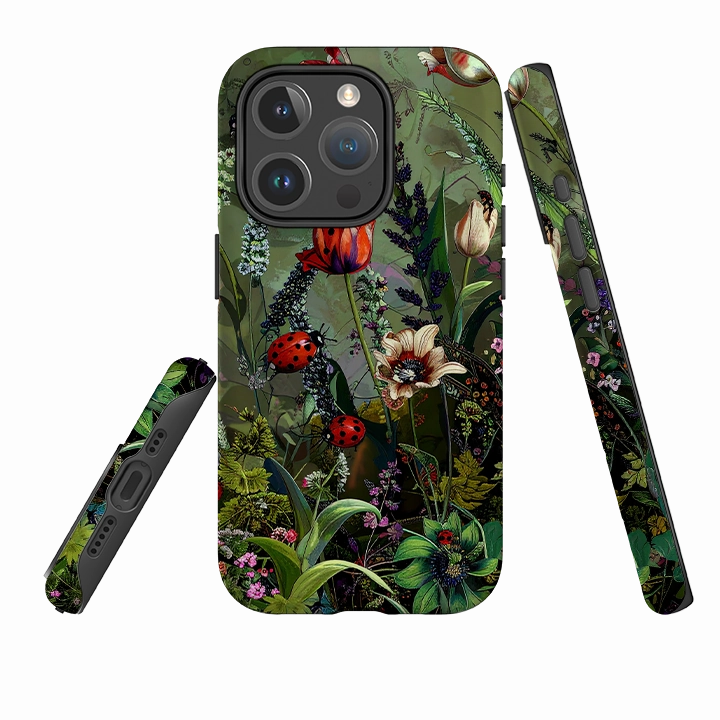 iPhone MagSafe Tough Case - Green Vyne Ladybirds Hand Friendly