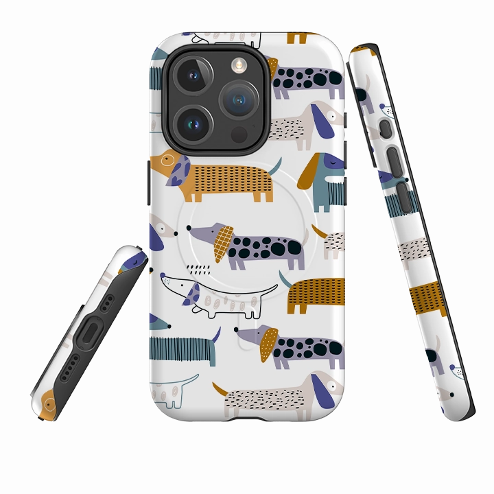 Subtle design Flexible Protection iPhone MagSafe Tough Case -  Sausage Dog II