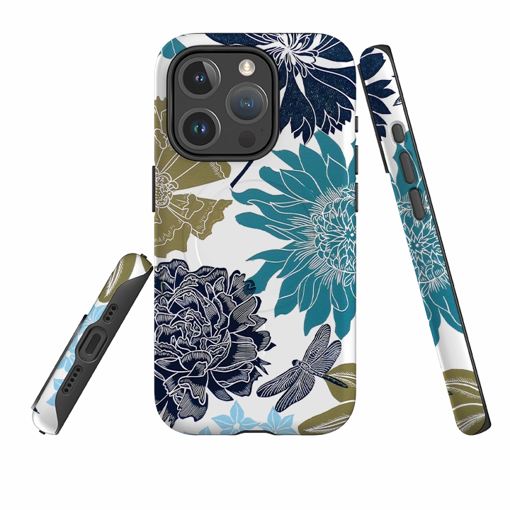 iPhone MagSafe Tough Case -  Cottage Garden Dragonfly By Kate Heiss Shock Absorbing