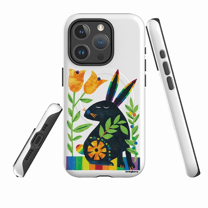 Modern Surface Design iPhone MagSafe Tough Case - Pride Rabbit By Tracey English