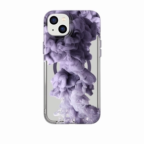Flexible Grip Smooth Pattern EvoArt - Apple IPhone 14 Plus Case MagSafe Compatible - Clouded Dusk