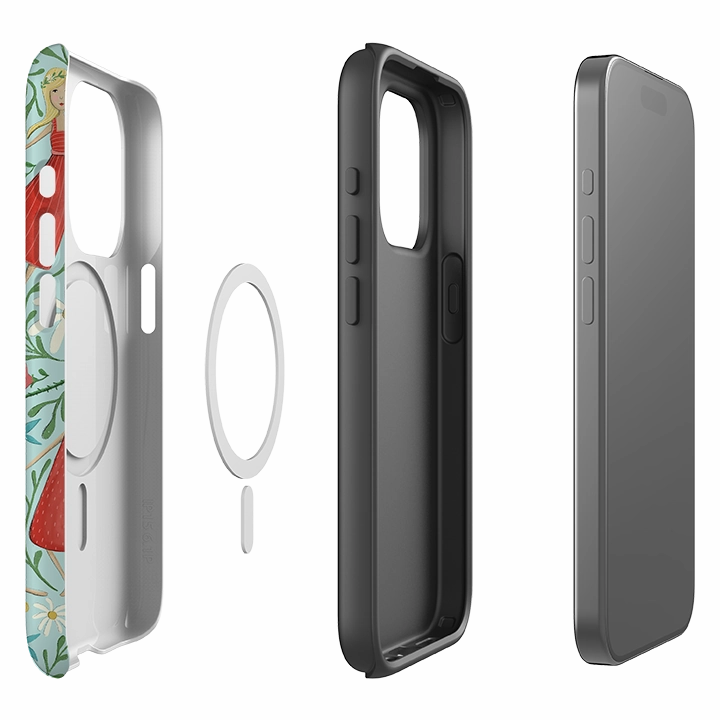 iPhone MagSafe Tough Case - Midsummer Dance Blue By Maja Lindberg Shock Absorbing