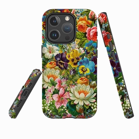 Flexible Surface Texture iPhone MagSafe Tough Case -  Floral Burst