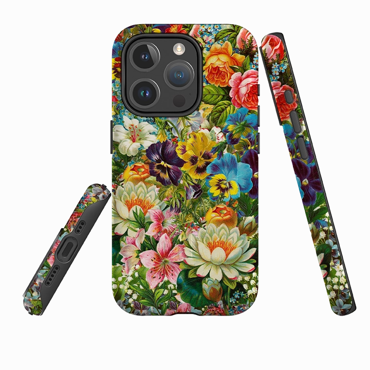 iPhone MagSafe Tough Case -  Floral Burst Smooth Form Texture