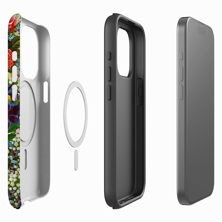 iPhone MagSafe Tough Case -  Floral Burst Lightweight Build Strong Frame