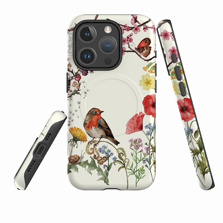 Minimal Pattern Texture Protective Layering iPhone MagSafe Tough Case -  Seasons BY Helen Ahpornsiri