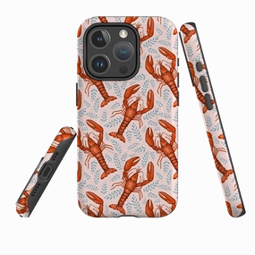 anti dust Soft Grip Finish iPhone MagSafe Tough Case -  Lobster By Catherine Rowe