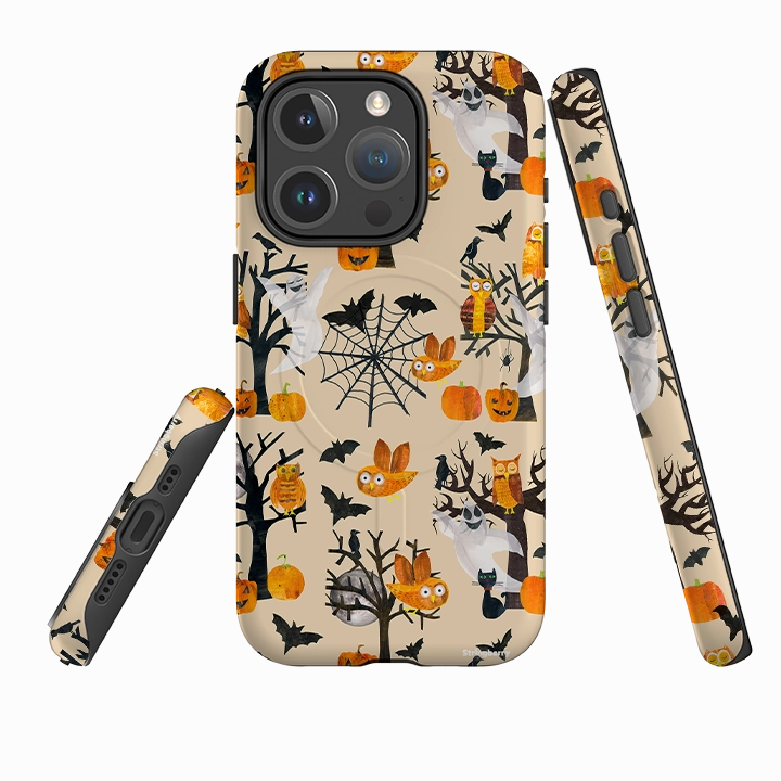 Compact Fit Frosted Finish iPhone MagSafe Tough Case - Halloween By Tracey English