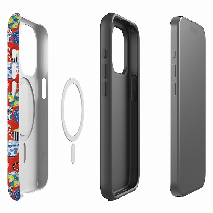 Shock Absorber Protective Texture Finish iPhone MagSafe Tough Case -  Coffee Break By Sarah Campbell