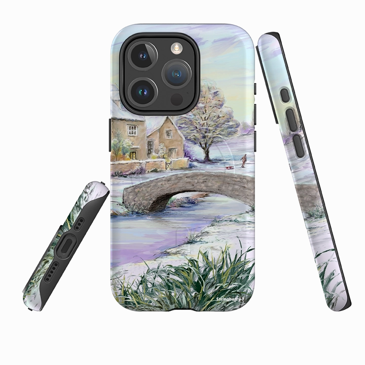 iPhone MagSafe Tough Case -  Cotswold Winter Comfort Texture Layer Clear Pattern