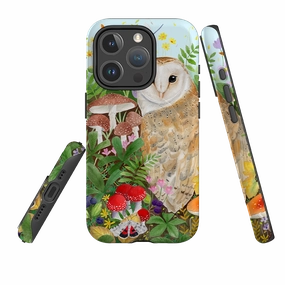 iPhone MagSafe Tough Case -  Owl Garden By Bex Parkin Modern Design Texture Minimal Frame