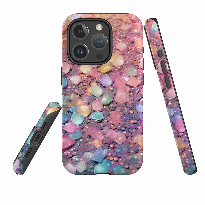 iPhone MagSafe Tough Case - Space Pebbles (case does not glitter) Minimal Design