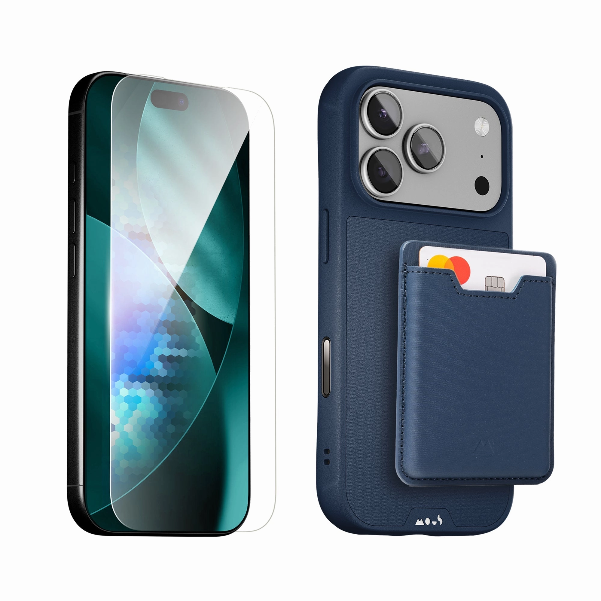 Marine Protective Case, Screen Protector and Card Wallet - iPhone Starter Kit Soft Shield