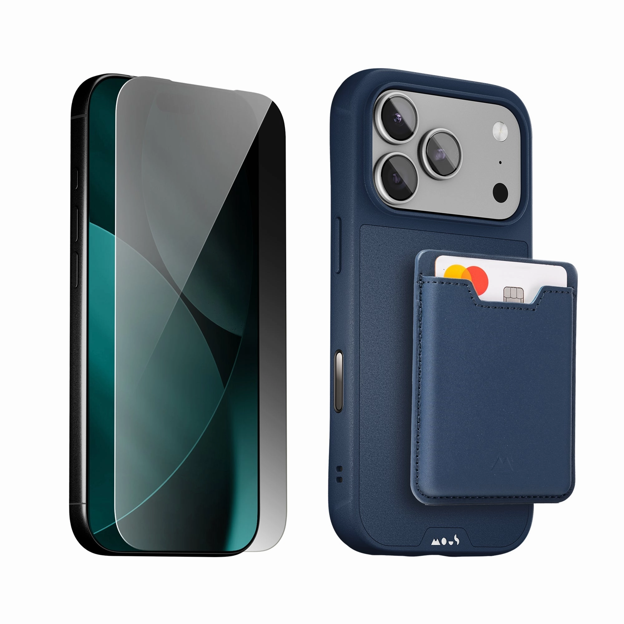 Marine Protective Case, Screen Protector and Card Wallet - iPhone Starter Kit Minimal Form